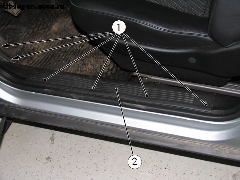 накладки на пороги lada granta
